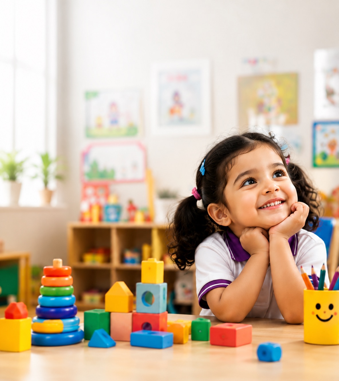 Happy preschool child